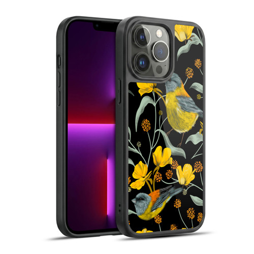 Anis Illustration Graphics Yellow Birds Gel Armour Case For Apple iPhone 13 Pro Max