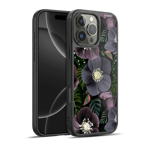 Anis Illustration Graphics Dark Flowers Gel Armour Case For Apple iPhone 16 Pro Max