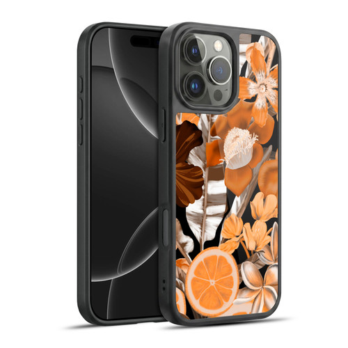 Anis Illustration Graphics Flower & Fruit Orange Gel Armour Case For Apple iPhone 16 Pro Max