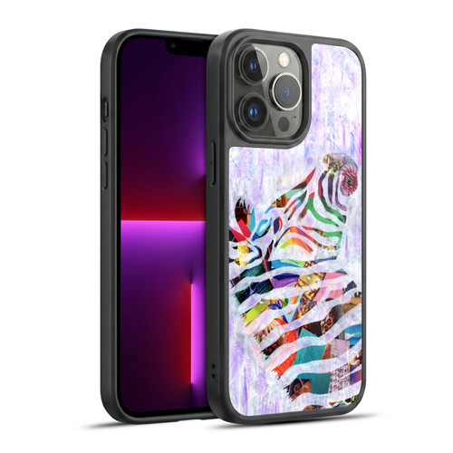 Artpoptart Animals Purple Zebra Gel Armour Case For Apple iPhone 13 Pro Max