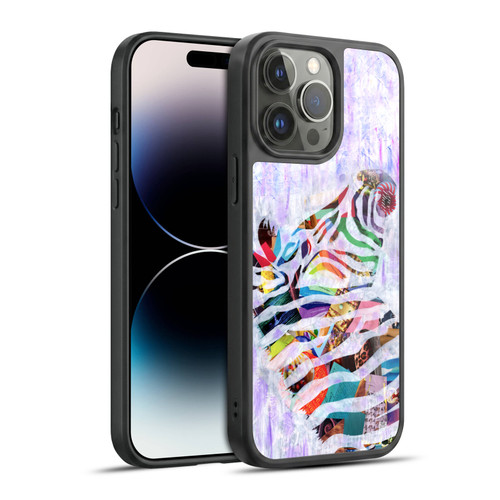 Artpoptart Animals Purple Zebra Gel Armour Case For Apple iPhone 14 Pro Max
