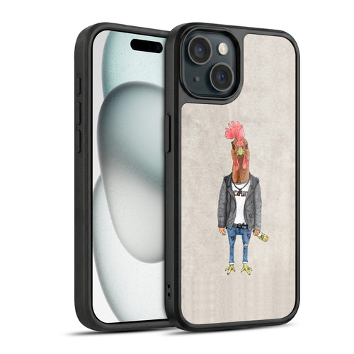 Barruf Animals Punk Rooster Gel Armour Case For Apple iPhone 15