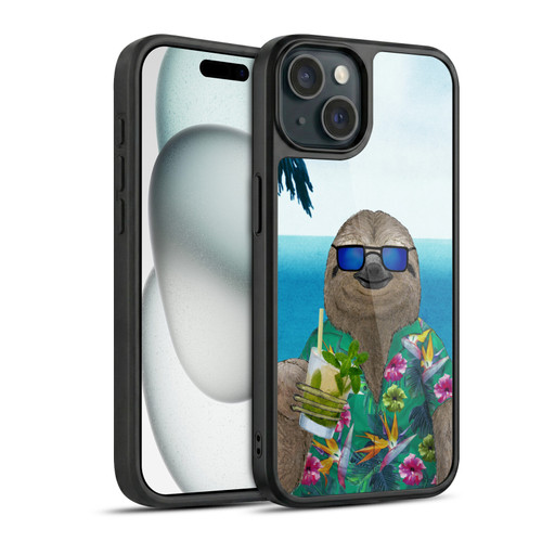 Barruf Animals Sloth In Summer Gel Armour Case For Apple iPhone 15