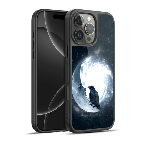 Barruf Animals Crow and Its Moon Gel Armour Case For Apple iPhone 16 Pro Max