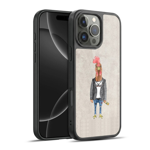 Barruf Animals Punk Rooster Gel Armour Case For Apple iPhone 16 Pro Max