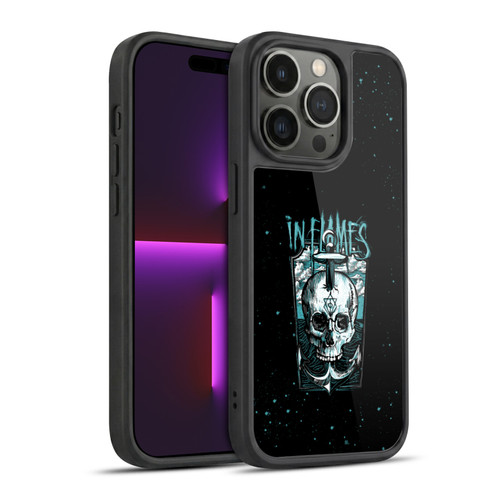 In Flames Metal Grunge Anchor Skull Gel Armour Case For Apple iPhone 14 Pro