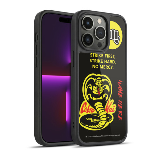 Custom Customised Personalised Cobra Kai Art Name In Strike Logo Gel Armour Case For Apple iPhone 14 Pro