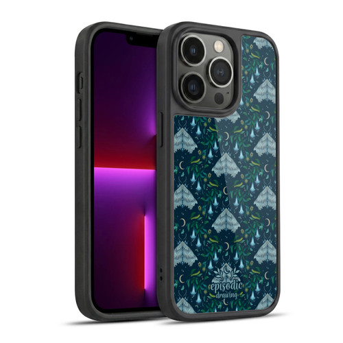 Episodic Drawing Spooky Patterns Angel Moth Gel Armour Case For Apple iPhone 13 Pro