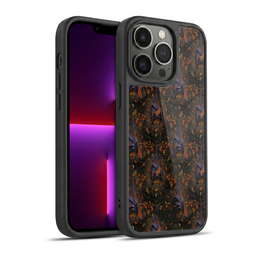 Episodic Drawing Spooky Patterns Autumn Bat Gel Armour Case For Apple iPhone 13 Pro