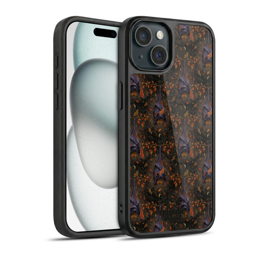Episodic Drawing Spooky Patterns Autumn Bat Gel Armour Case For Apple iPhone 15