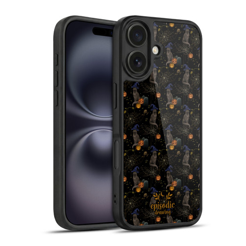 Episodic Drawing Spooky Patterns Cat's Halloween Hat Gel Armour Case For Apple iPhone 16