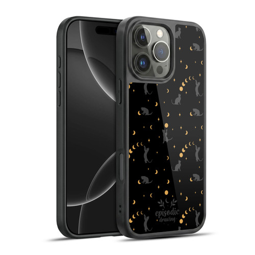 Episodic Drawing Spooky Patterns Black Cat Gel Armour Case For Apple iPhone 16 Pro Max