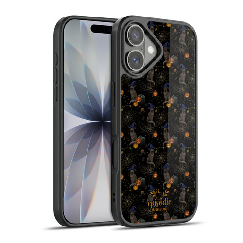 Episodic Drawing Spooky Patterns Cat's Halloween Hat Gel Armour Case For Apple iPhone 17