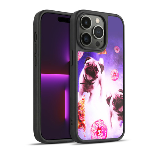 Random Galaxy Mixed Designs Pugs Pizza & Donut Gel Armour Case For Apple iPhone 14 Pro