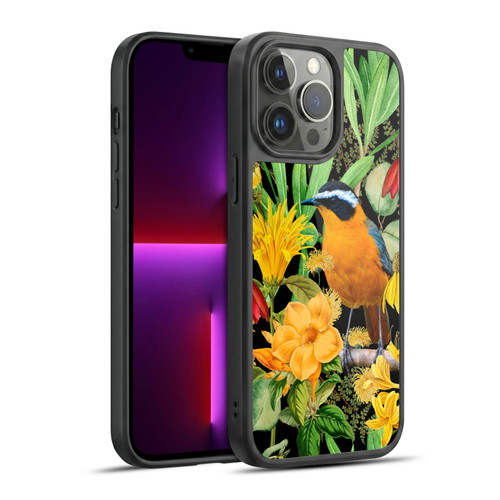 LebensArt Jungle Plants And Animals Orange Bird Elements Gel Armour Case For Apple iPhone 13 Pro Max