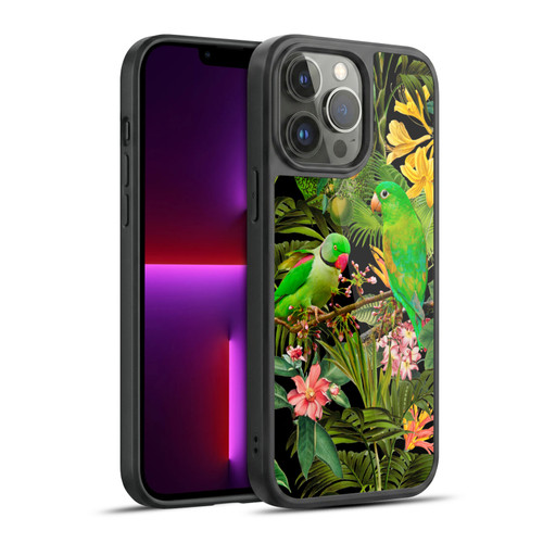LebensArt Jungle Plants And Animals Parakeets Gel Armour Case For Apple iPhone 13 Pro Max