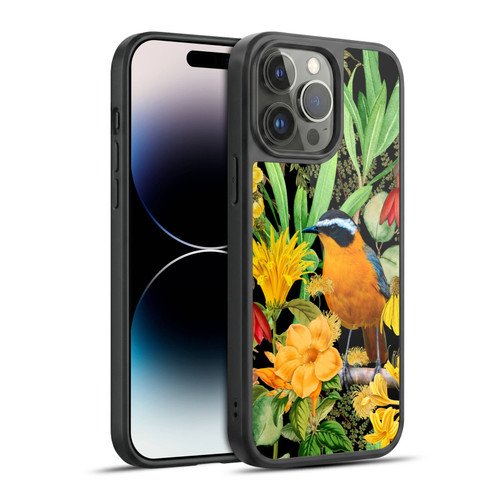LebensArt Jungle Plants And Animals Orange Bird Elements Gel Armour Case For Apple iPhone 14 Pro Max