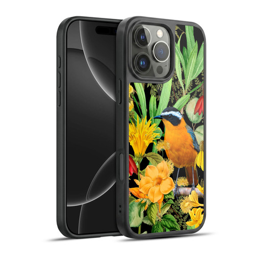 LebensArt Jungle Plants And Animals Orange Bird Elements Gel Armour Case For Apple iPhone 16 Pro Max