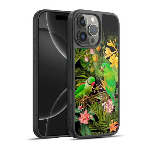 LebensArt Jungle Plants And Animals Parakeets Gel Armour Case For Apple iPhone 16 Pro Max