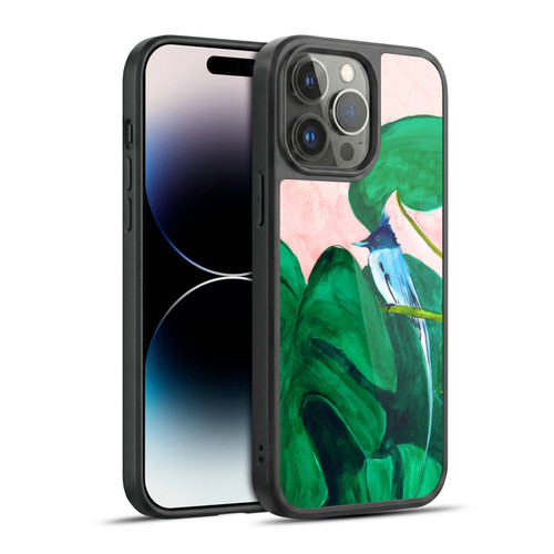 Mai Autumn Birds Monstera Plant Gel Armour Case For Apple iPhone 14 Pro Max