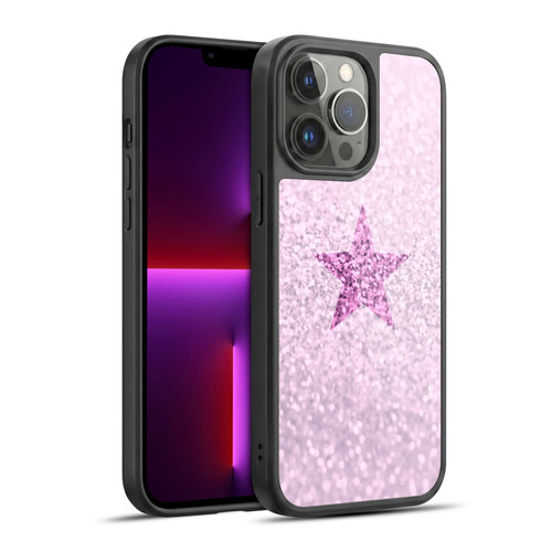 Monika Strigel Glitter Star Pastel Pink Gel Armour Case For Apple iPhone 13 Pro Max
