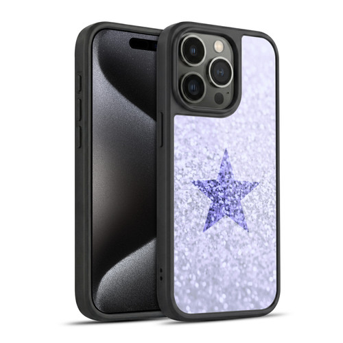 Monika Strigel Glitter Star Pastel Lilac Gel Armour Case For Apple iPhone 15 Pro
