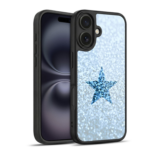 Monika Strigel Glitter Star Pastel Rainy Blue Gel Armour Case For Apple iPhone 16