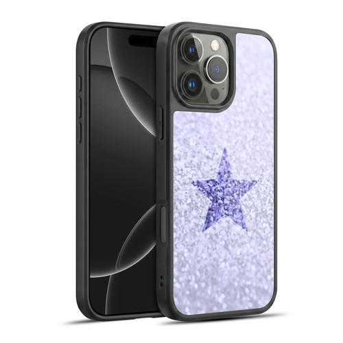 Monika Strigel Glitter Star Pastel Lilac Gel Armour Case For Apple iPhone 16 Pro Max