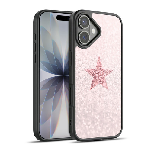 Monika Strigel Glitter Star Pastel Rose Pink Gel Armour Case For Apple iPhone 17