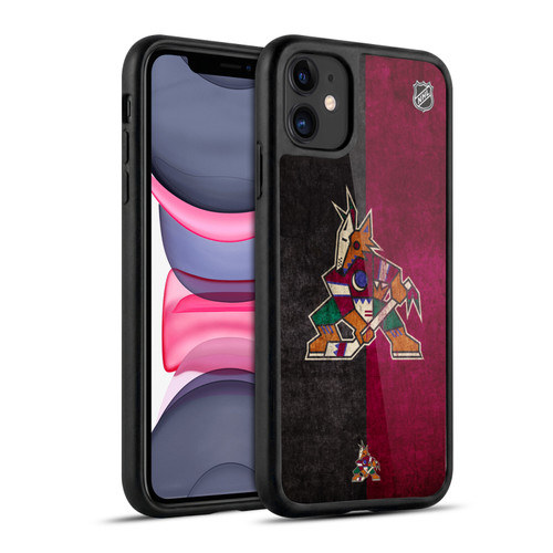 NHL Arizona Coyotes Half Distressed Gel Armour Case For Apple iPhone 11