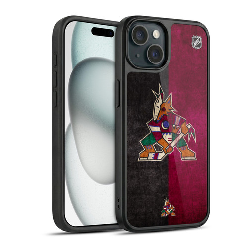 NHL Arizona Coyotes Half Distressed Gel Armour Case For Apple iPhone 15
