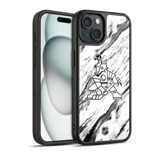 NHL Arizona Coyotes Marble Gel Armour Case For Apple iPhone 15
