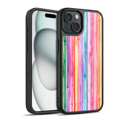 Ninola Colorful Geometric Rainbow Stripes Gel Armour Case For Apple iPhone 15