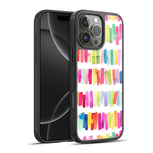 Ninola Colorful Geometric Rainbow Brushstrokes Gel Armour Case For Apple iPhone 16 Pro Max