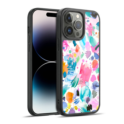 Ninola Colourful Prints Pink Scribbles Gel Armour Case For Apple iPhone 14 Pro Max