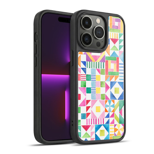 Ninola Colourful Prints Geometric Patchwork Gel Armour Case For Apple iPhone 14 Pro