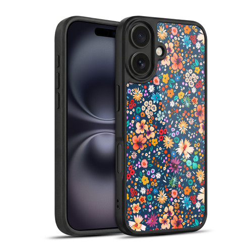 Ninola Colourful Prints Blue Floral Gel Armour Case For Apple iPhone 16