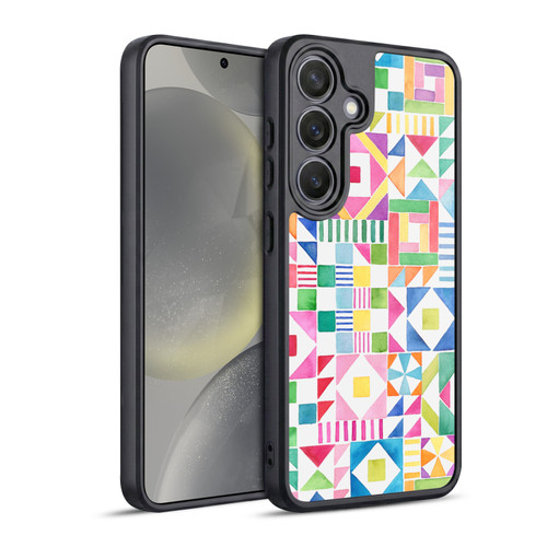 Ninola Colourful Prints Geometric Patchwork Gel Armour Case For Samsung Galaxy S24 5G