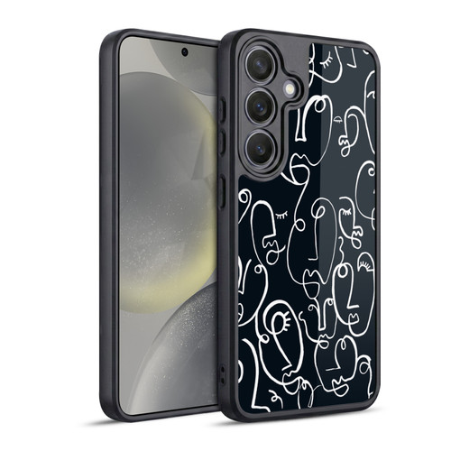 Ninola Freeform Patterns Faces Lineart Gel Armour Case For Samsung Galaxy S24 5G