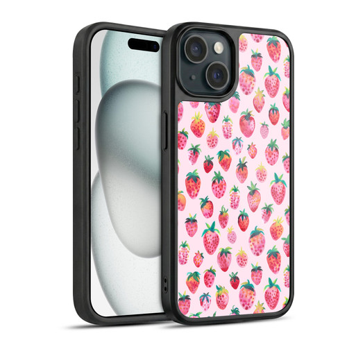 Ninola Mix Patterns Summer Strawberries Gel Armour Case For Apple iPhone 15