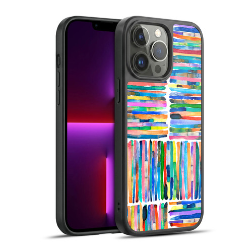 Ninola Watercolor Patterns Handpainted Stripes Gel Armour Case For Apple iPhone 13 Pro Max