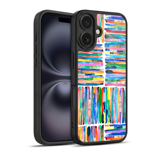 Ninola Watercolor Patterns Handpainted Stripes Gel Armour Case For Apple iPhone 16