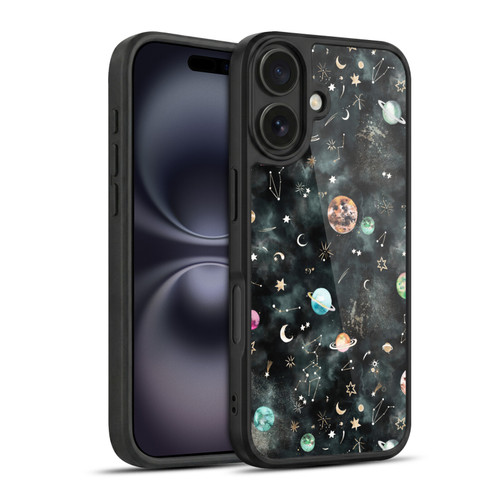 Ninola Watercolor Patterns Space Galaxy Planets Gel Armour Case For Apple iPhone 16