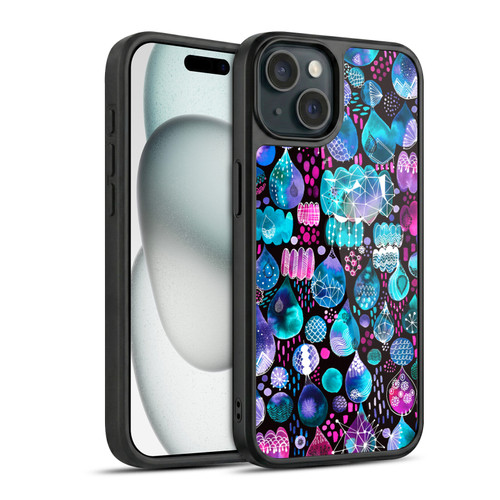 Ninola Watercolor Prints Rain Drops Gel Armour Case For Apple iPhone 15