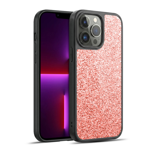 PLdesign Sparkly Coral Light Pink Gel Armour Case For Apple iPhone 13 Pro Max