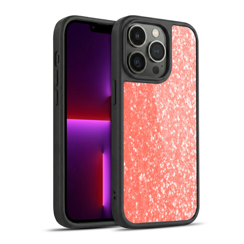 PLdesign Sparkly Coral Light Coral Orange Gel Armour Case For Apple iPhone 13 Pro