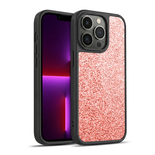 PLdesign Sparkly Coral Light Pink Gel Armour Case For Apple iPhone 13 Pro