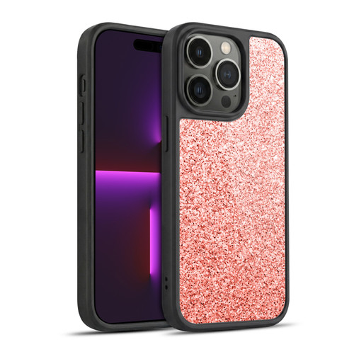PLdesign Sparkly Coral Light Pink Gel Armour Case For Apple iPhone 14 Pro