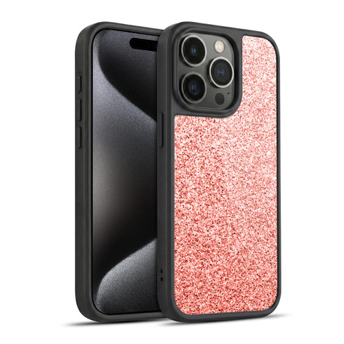 PLdesign Sparkly Coral Light Pink Gel Armour Case For Apple iPhone 15 Pro