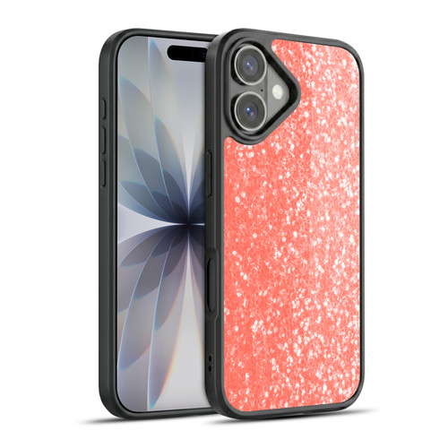 PLdesign Sparkly Coral Light Coral Orange Gel Armour Case For Apple iPhone 17